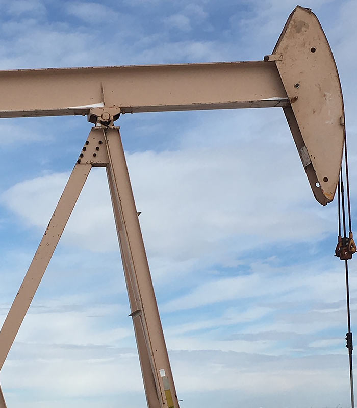 pump jack pumping oil in Dalhart Basin
